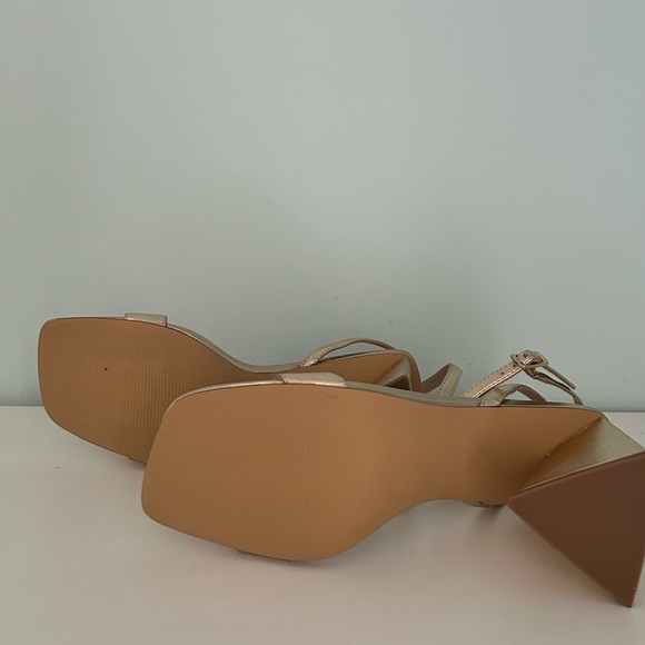 New BP. Metallic Gold Slingback triangle Heels from Nordstrom - Picture 4 of 5